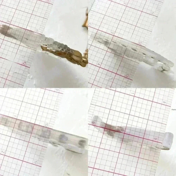 Vintage Christmas Ornament Frosted Clear Glass Gold Lot of 6 RARE - Picture 12 of 12